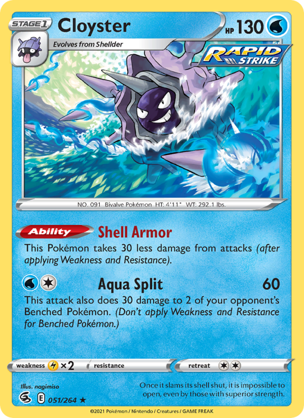Cloyster (051/264) Reverse Holo card image