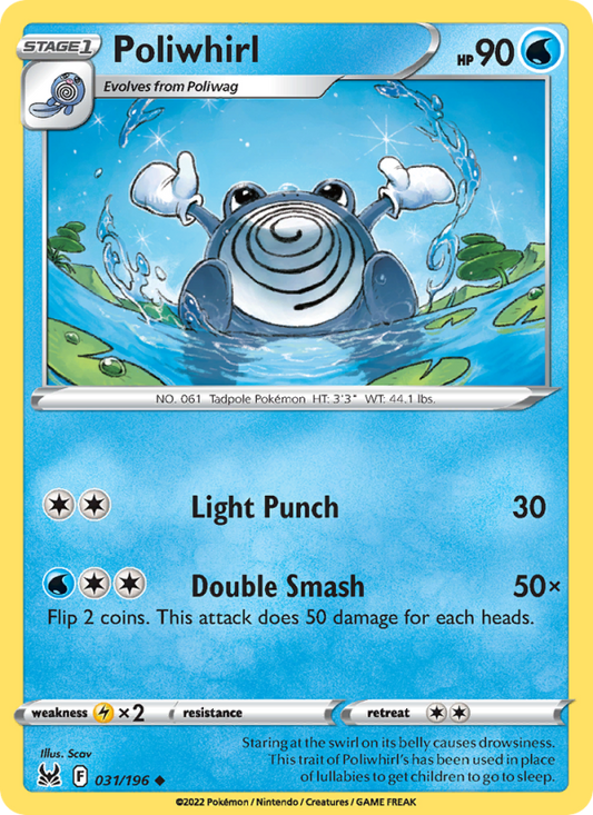 Poliwhirl (031/196) Reverse Holo card image