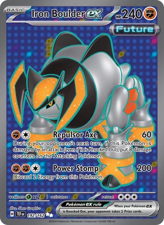 Iron Boulder ex (192/162) Holographic card image
