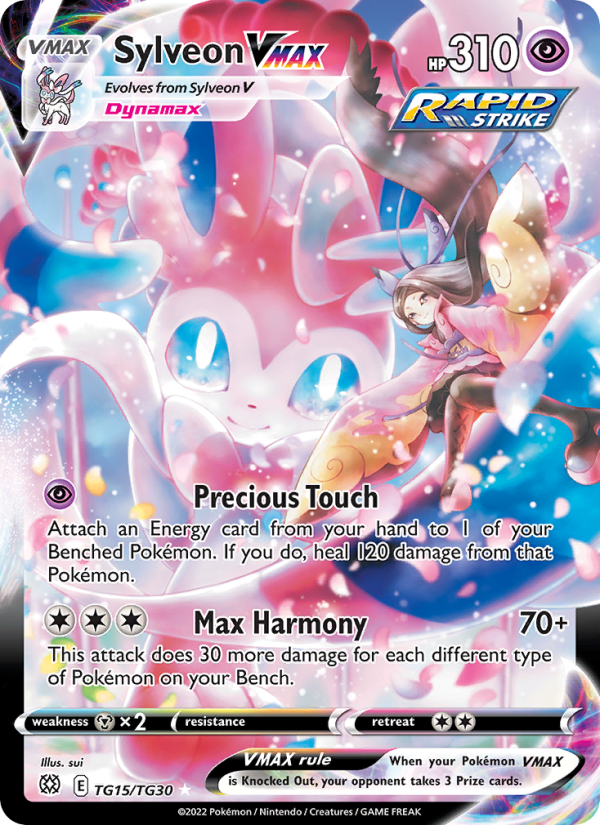 Sylveon VMAX (TG15/172) Holographic card image