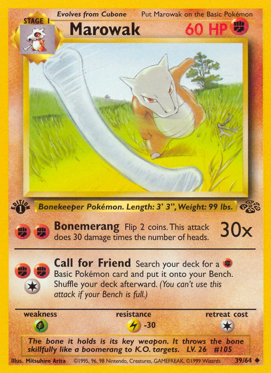 Marowak (039/64) Reverse Holo card image