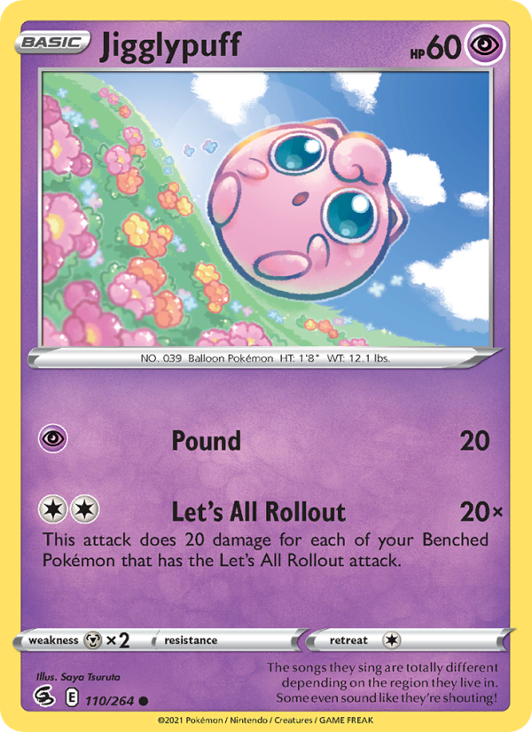 Jigglypuff (110/264) Reverse Holo card image