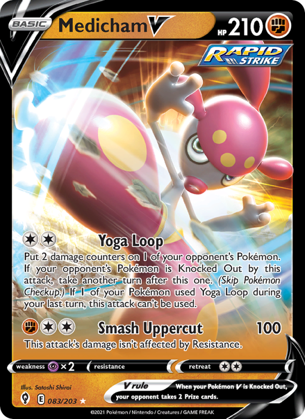 Medicham V (083/203) Holographic card image