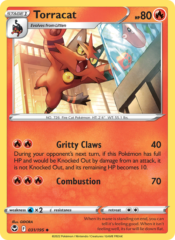 Torracat (031/195) Reverse Holo card image