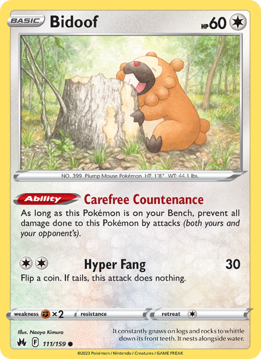 Bidoof (111/159) Reverse Holo card image
