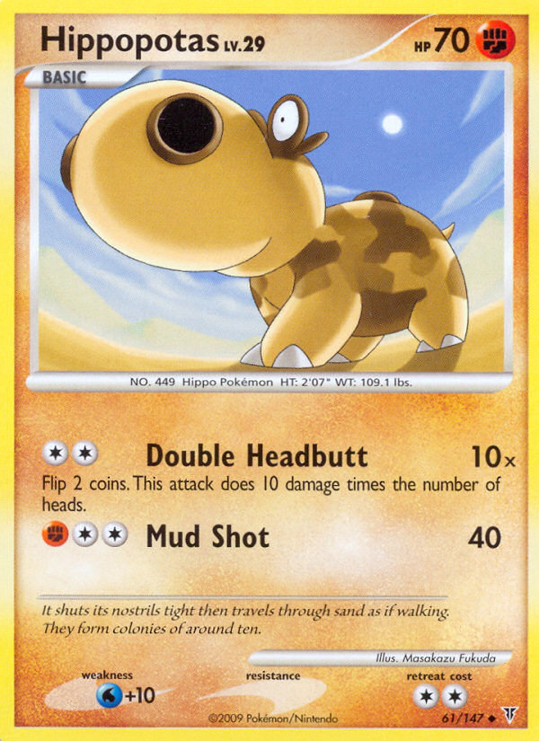 Hippopotas (061/147) Reverse Holo card image