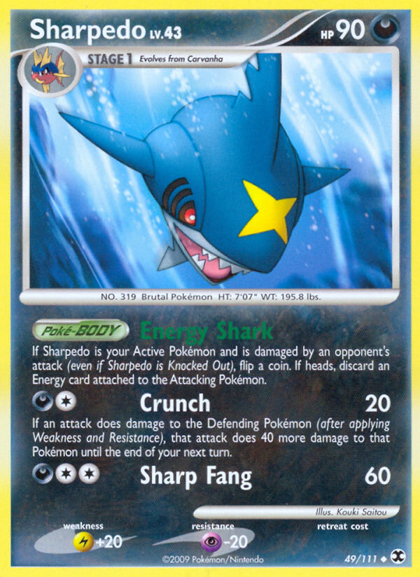 Sharpedo (049/111) Reverse Holo card image