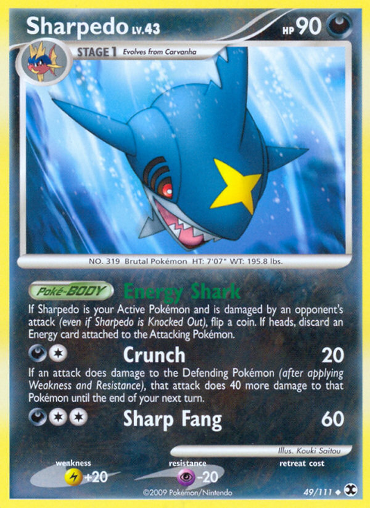 Sharpedo (049/111) Reverse Holo card image