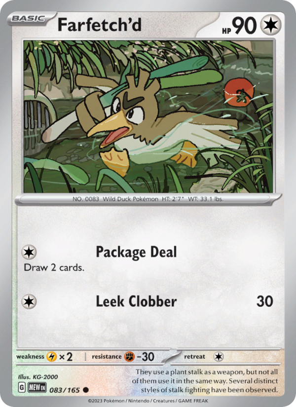 Farfetch'd (083/165) Reverse Holo card image