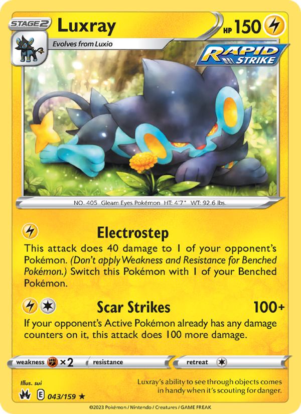 Luxray (043/159) Reverse Holo card image