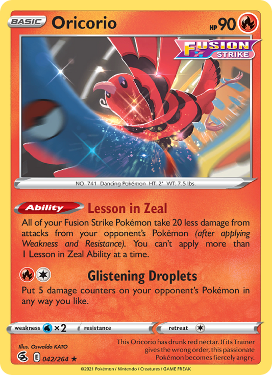Oricorio (042/264) Reverse Holo card image