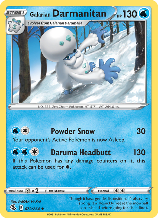 Galarian Darmanitan (072/264) Reverse Holo card image