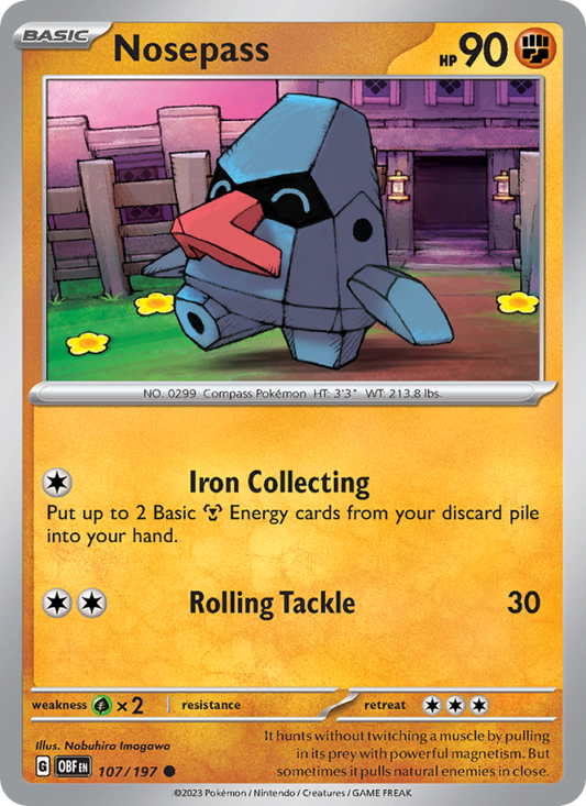 Nosepass (107/197) Reverse Holo card image