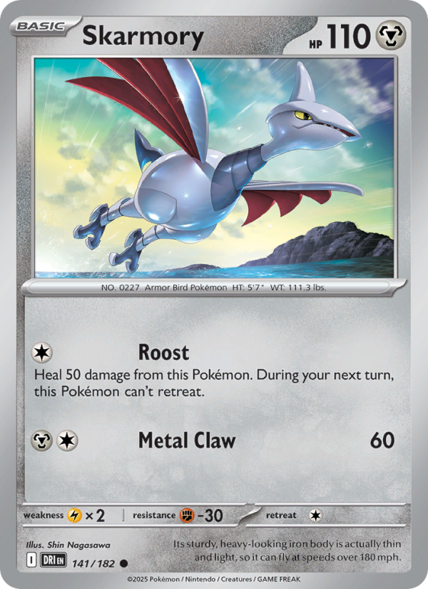 Skarmory (141/182) Reverse Holo card image