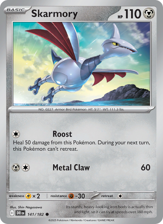 Skarmory (141/182) Reverse Holo card image