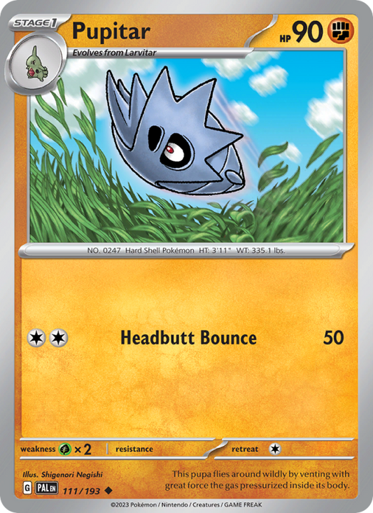 Pupitar (111/193) Reverse Holo card image