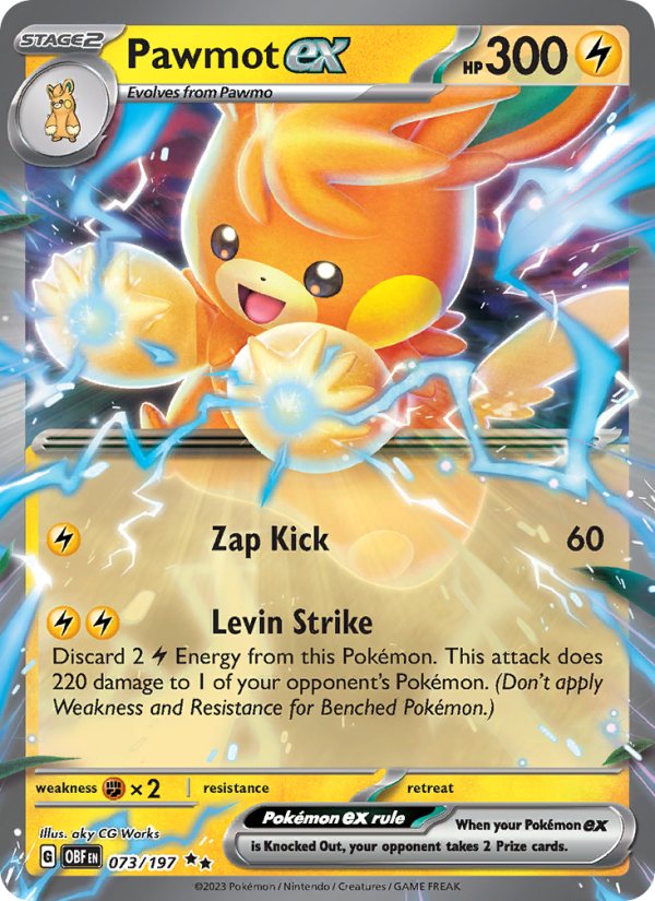Pawmot ex (073/197) Holographic card image