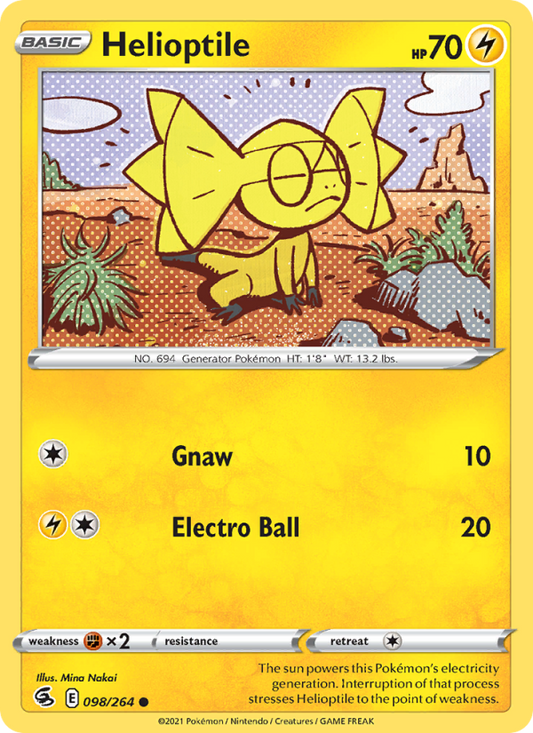 Helioptile (098/264) Reverse Holo card image