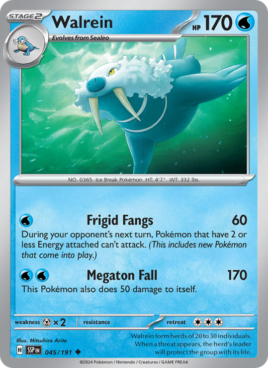 Walrein (045/191) Reverse Holo card image