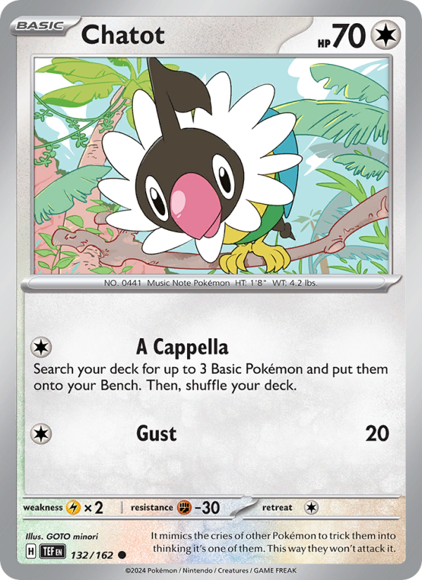 Chatot (132/162) Reverse Holo card image
