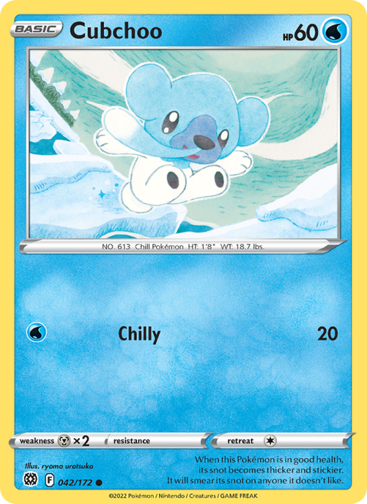 Cubchoo (042/172) Reverse Holo card image