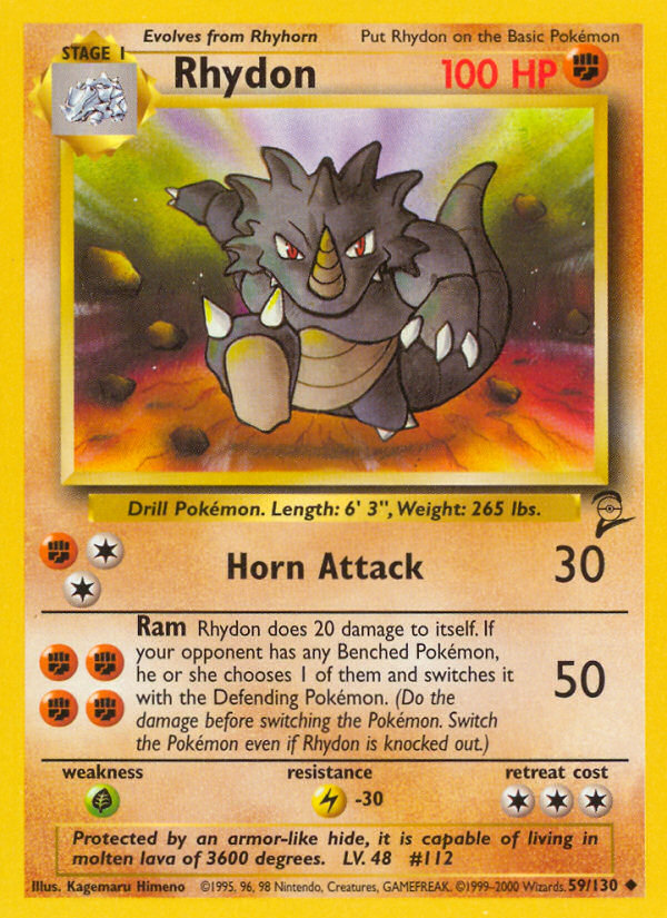 Rhydon (059/130) Reverse Holo card image