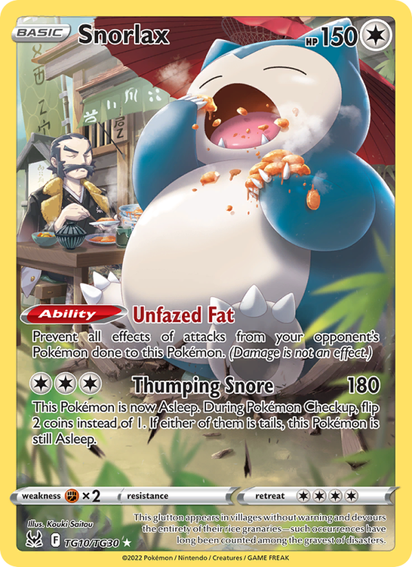 Snorlax (TG10/196) Holographic card image