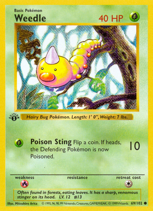 Weedle (069/102) Reverse Holo card image