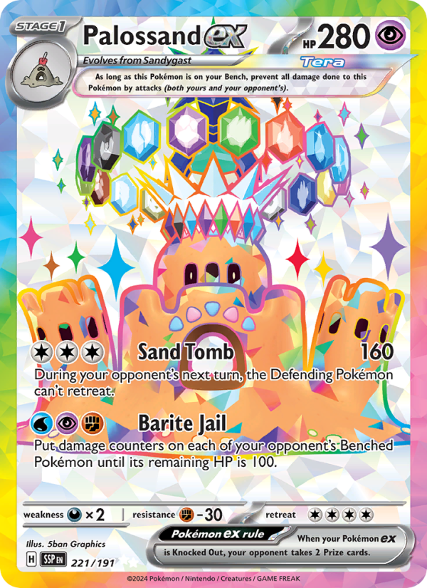 Palossand ex (221/191) Holographic card image