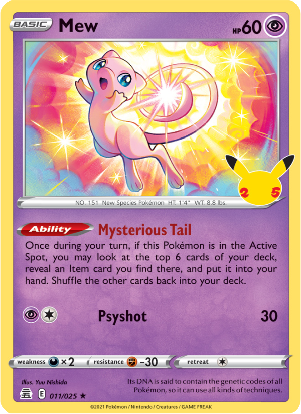 Mew (011/25) Holographic card image