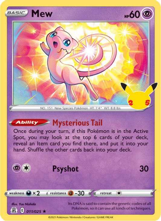 Mew (011/25) Holographic card image
