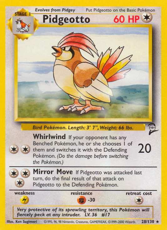 Pidgeotto (028/130) Reverse Holo card image