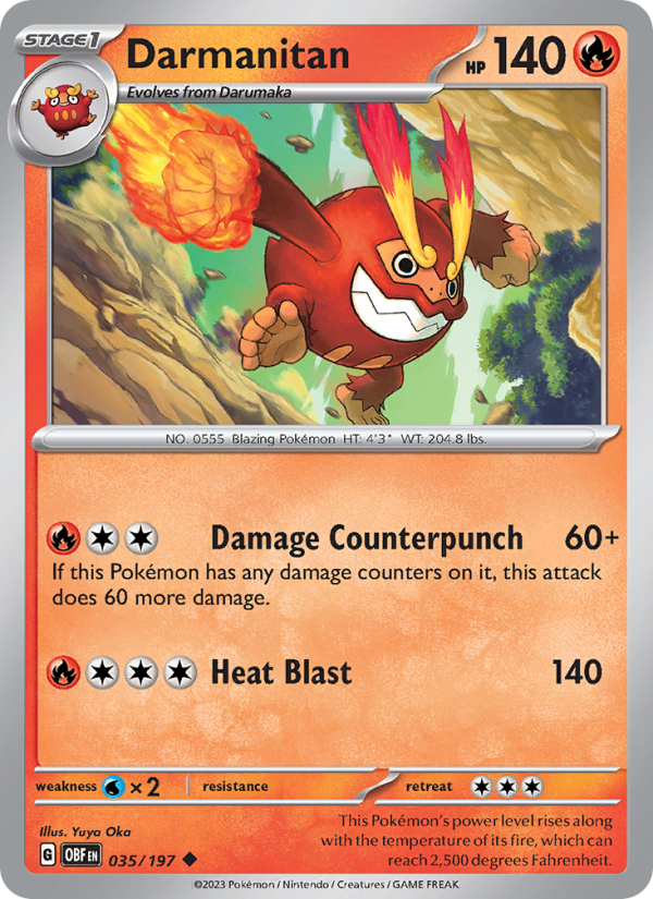 Darmanitan (035/197) Reverse Holo card image