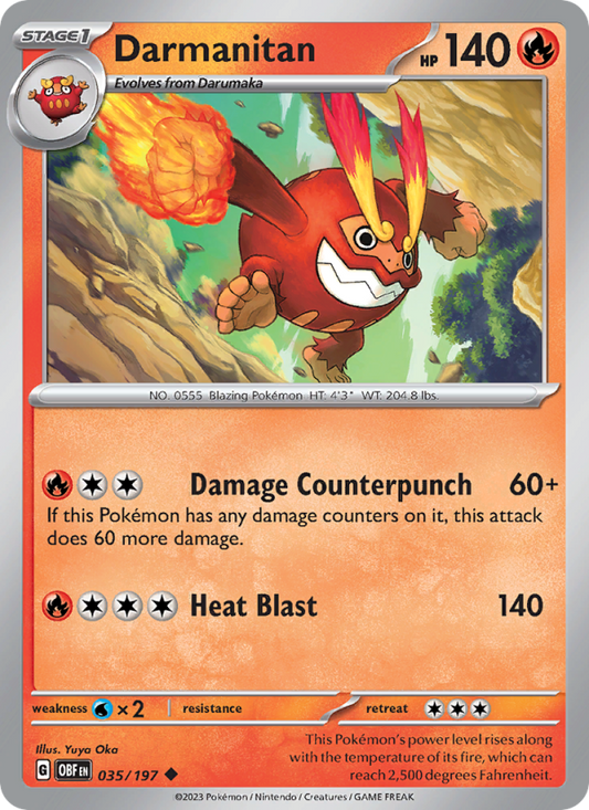 Darmanitan (035/197) Reverse Holo card image