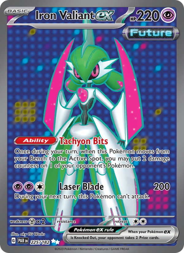 Iron Valiant ex (225/182) Holographic card image