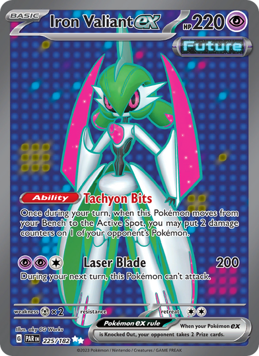 Iron Valiant ex (225/182) Holographic card image