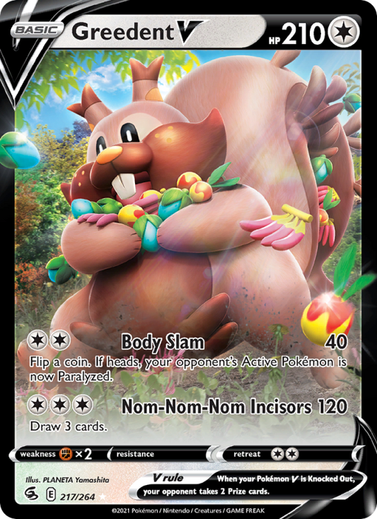 Greedent V (217/264) Holographic card image