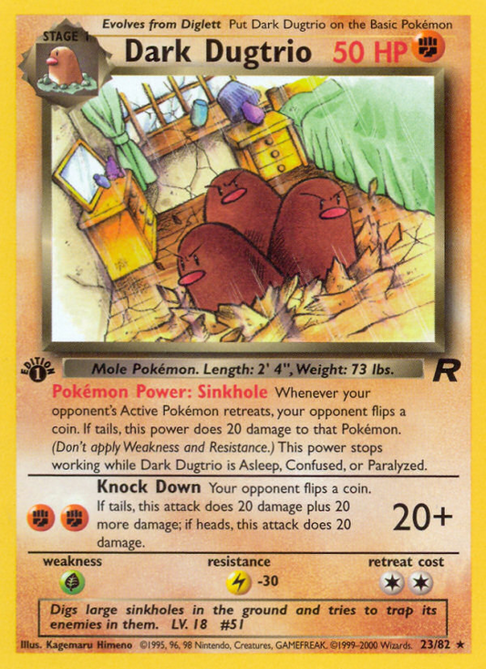 Dark Dugtrio (023/82) Reverse Holo card image