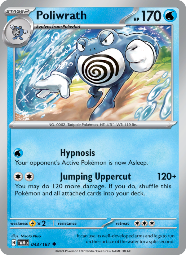 Poliwrath (043/167) Reverse Holo card image