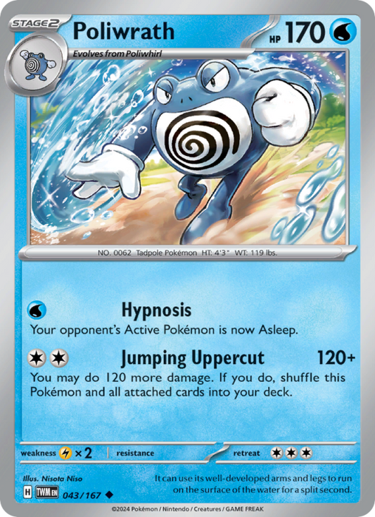 Poliwrath (043/167) Reverse Holo card image