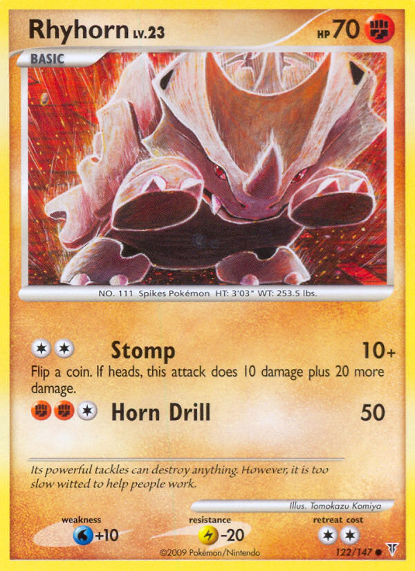 Rhyhorn (122/147) Reverse Holo card image