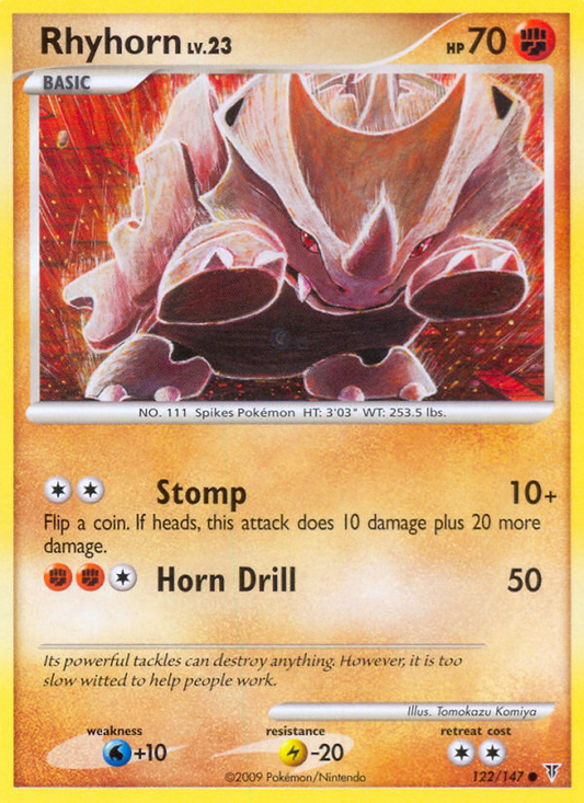 Rhyhorn (122/147) Reverse Holo card image