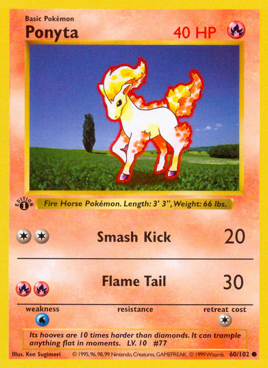 Ponyta (060/102) Reverse Holo card image