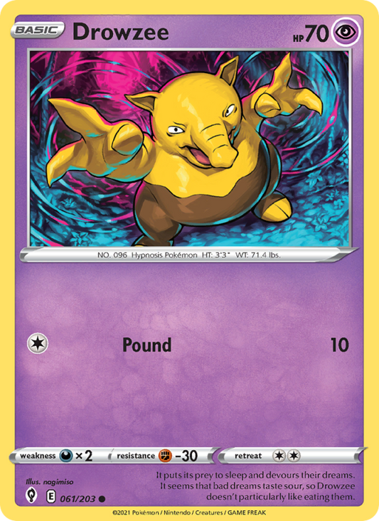 Drowzee (061/203) Reverse Holo card image