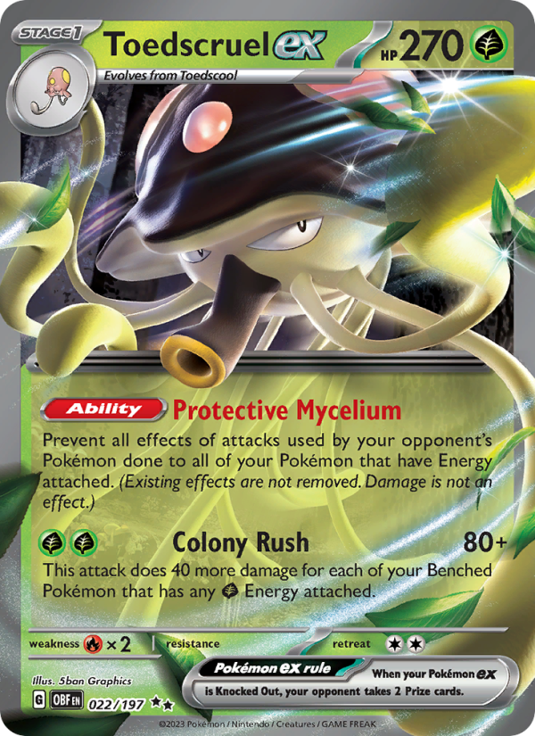 Toedscruel ex (022/197) Holographic card image