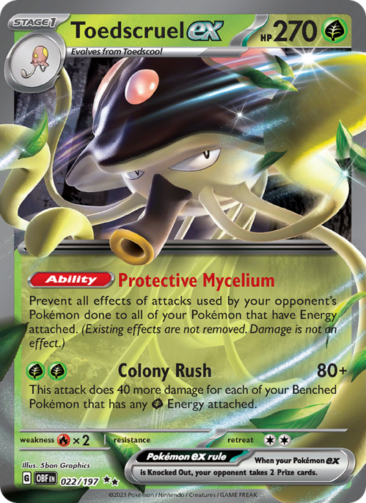 Toedscruel ex (022/197) Holographic card image