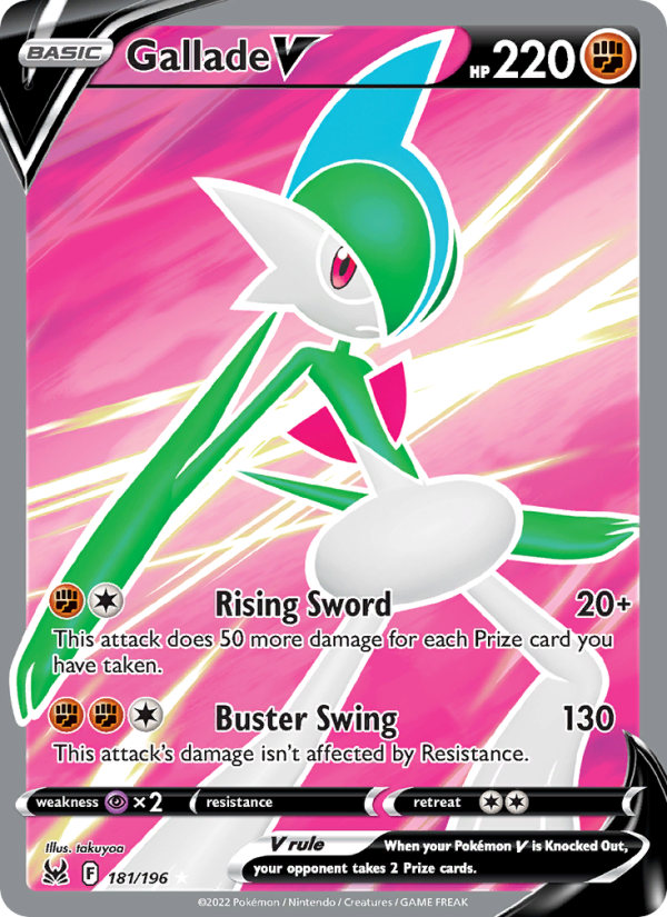 Gallade V (181/196) Holographic card image