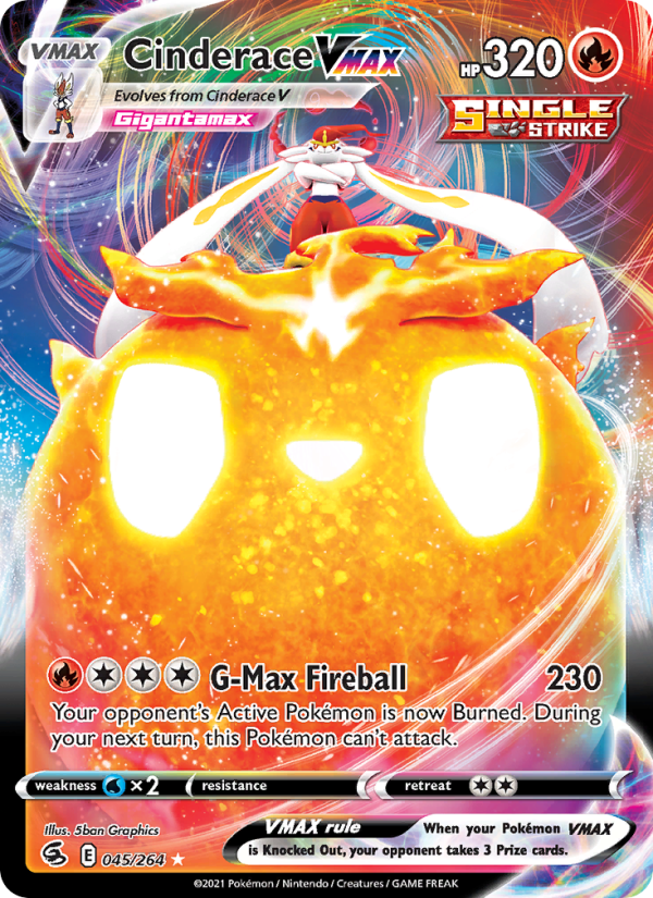 Cinderace VMAX (045/264) Holographic card image