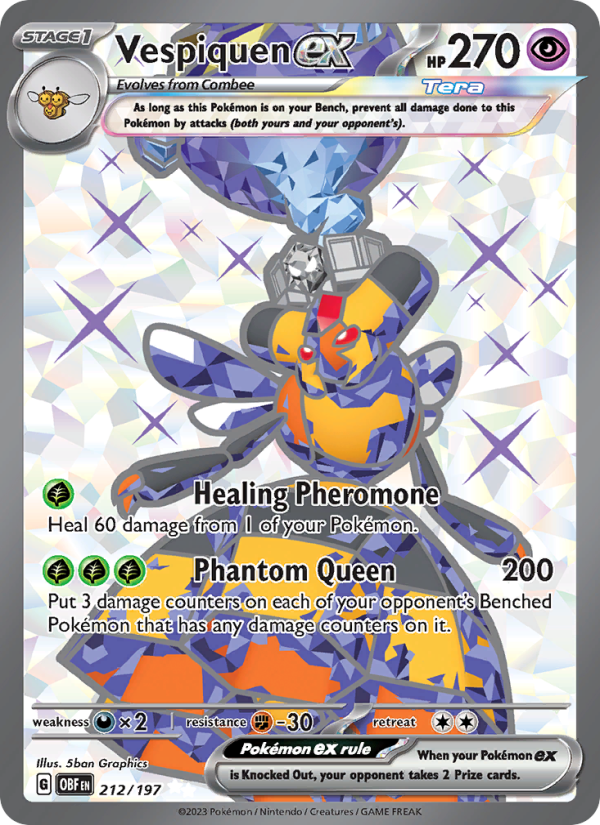 Vespiquen ex (212/197) Holographic card image