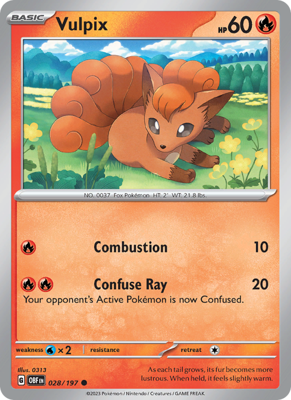 Vulpix (028/197) Reverse Holo card image